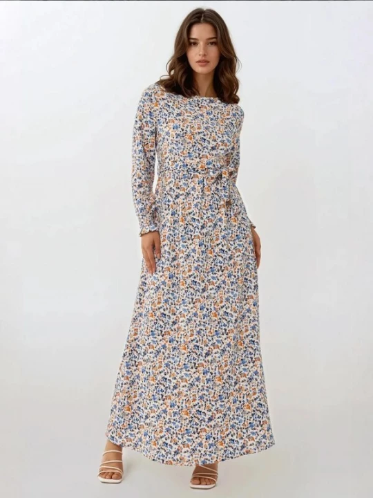 Foto van product Hiccup Jurk beige / navy / opaal / kreeft