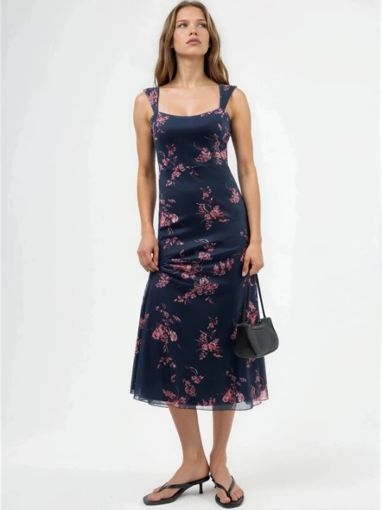 Foto van product Hiccup Jurk donkerblauw / oudroze