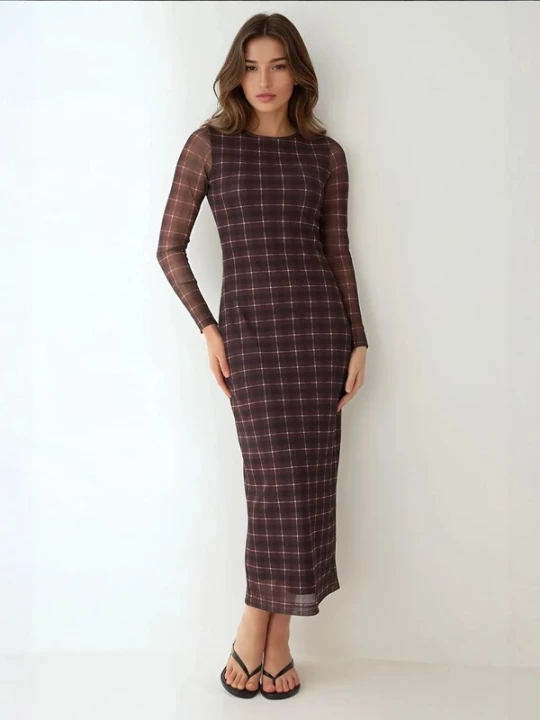 Foto van product Hiccup Jurk mokka / zwart / wit