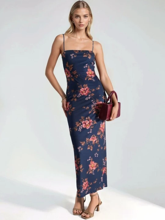Foto van product Hiccup Jurk nachtblauw / bruin / rosa / rood