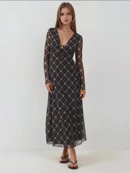 Foto van product Hiccup Jurk taupe / zwart