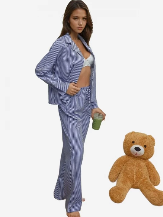 Foto van product Hiccup Pyjama indigo / wit
