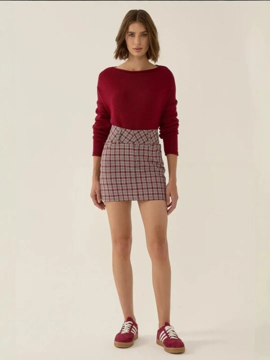 Foto van product Hiccup Rok beige / grijs / rood / wit