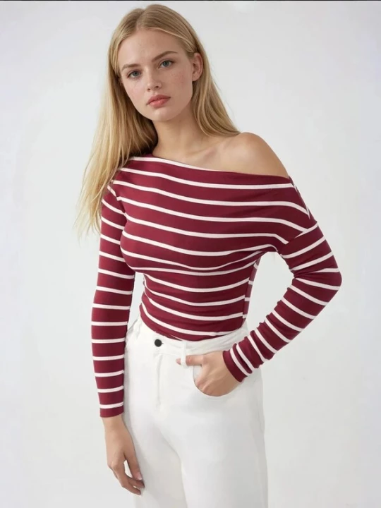 Foto van product Hiccup Shirt bourgogne / wit