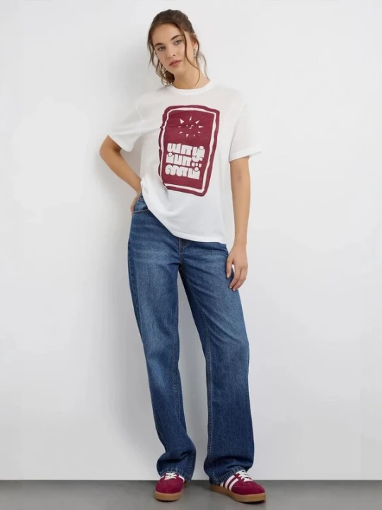Foto van product Hiccup Shirt donkerrood / wit