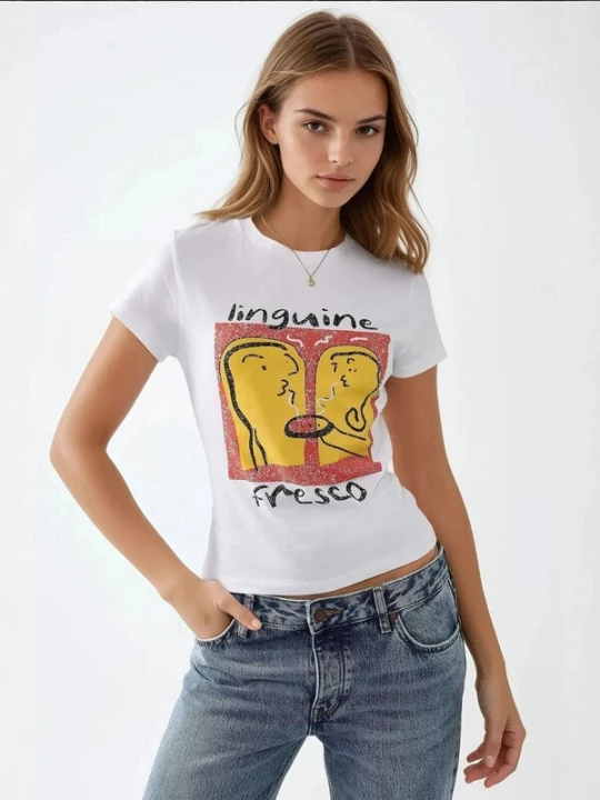Foto van product Hiccup Shirt geel / rood / zwart / wit