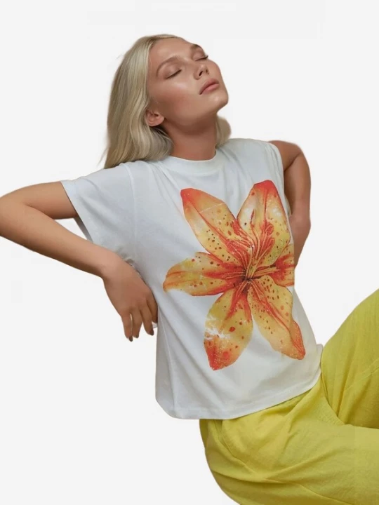 Foto van product Hiccup Shirt goudgeel / oranje / wit