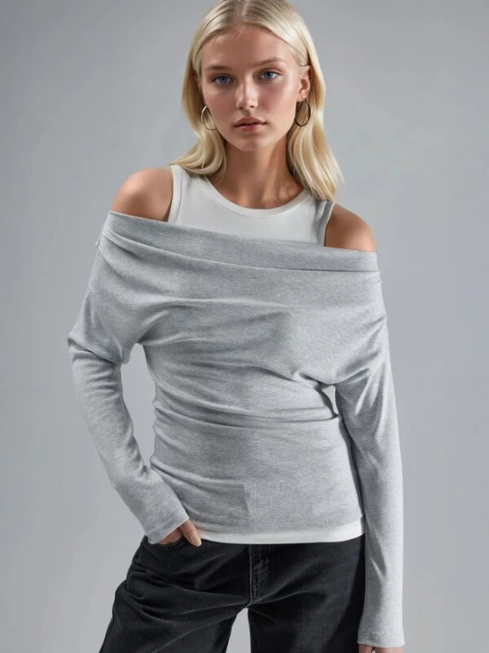 Foto van product Hiccup Shirt grijs / wit