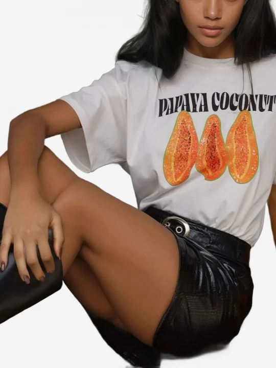 Foto van product Hiccup Shirt oranje / zwart / wit
