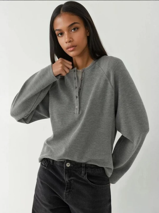 Foto van product Hiccup Sweatshirt grijs gemêleerd