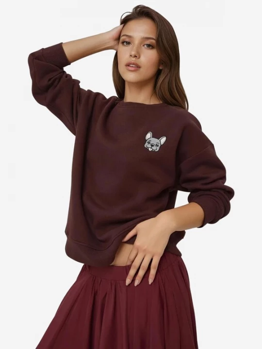 Foto van product Hiccup Sweatshirt kastanjebruin / grijs / lichtgrijs