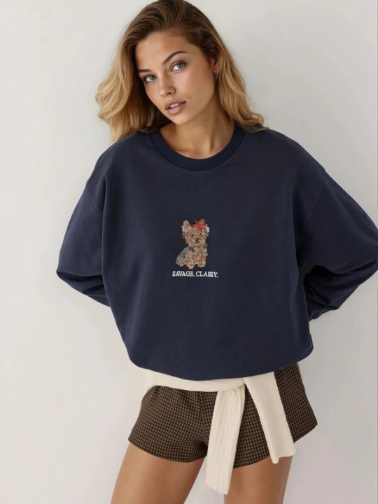 Foto van product Hiccup Sweatshirt marine / bruin