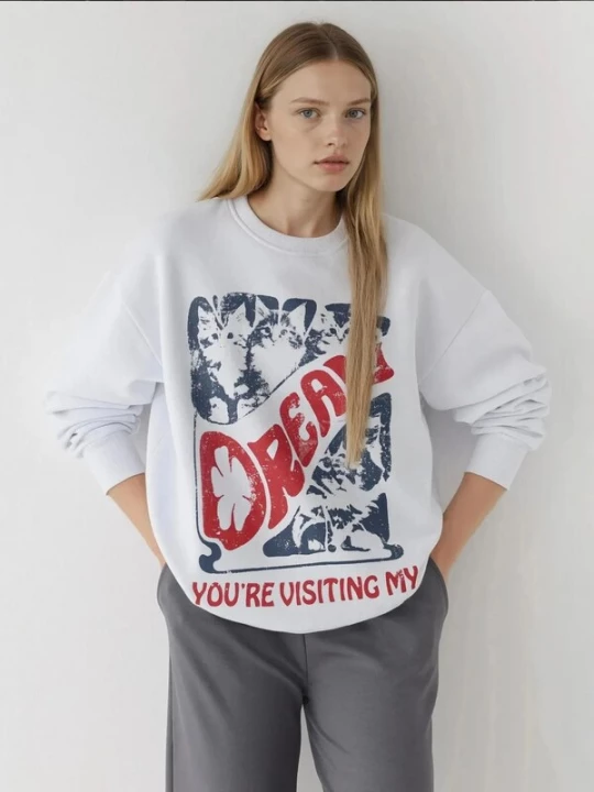 Foto van product Hiccup Sweatshirt marine / rood / eierschaal