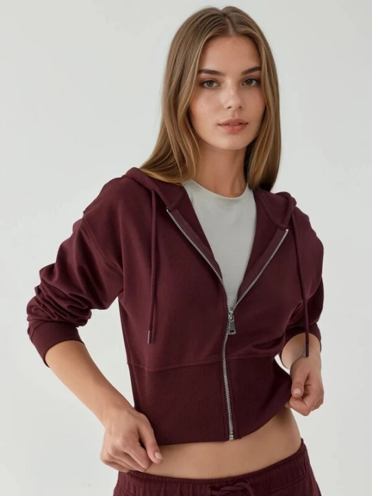 Foto van product Hiccup Sweatvest bordeaux