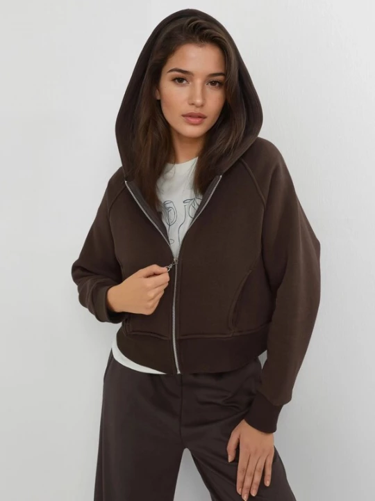 Foto van product Hiccup Sweatvest bruin