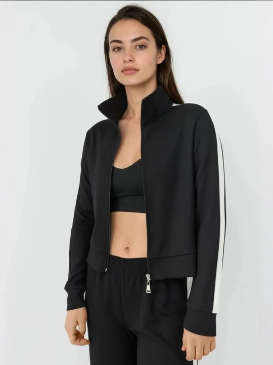 Foto van product Hiccup Sweatvest zwart / wit