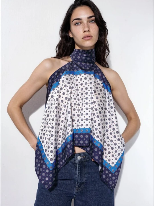 Foto van product Hiccup Top blauw / wit