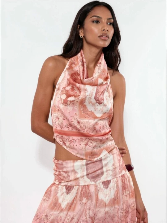 Foto van product Hiccup Top rosa / rood / natuurwit