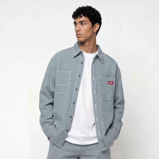 Foto van product Hickory Work Longsleeve Shirt Dickies blauw