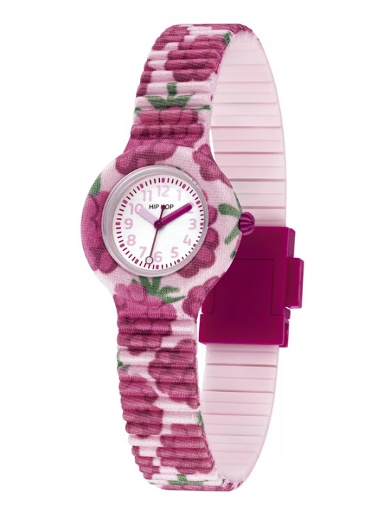 Foto van product Hip Hop Horloge donkerlila / rosé / wit