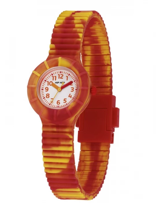 Foto van product Hip Hop Horloge oranje / wit