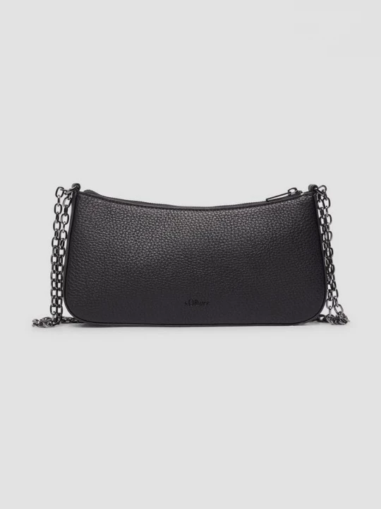 Foto van product Hobo bag met ritsvak en kettingriem s.Oliver zwart
