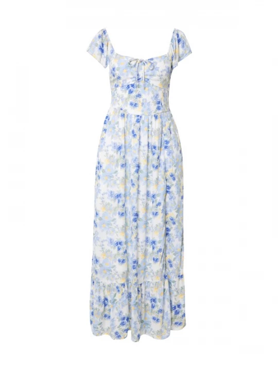 Foto van product HOLLISTER Jurk blauw / pastelblauw / pasteloranje / wit