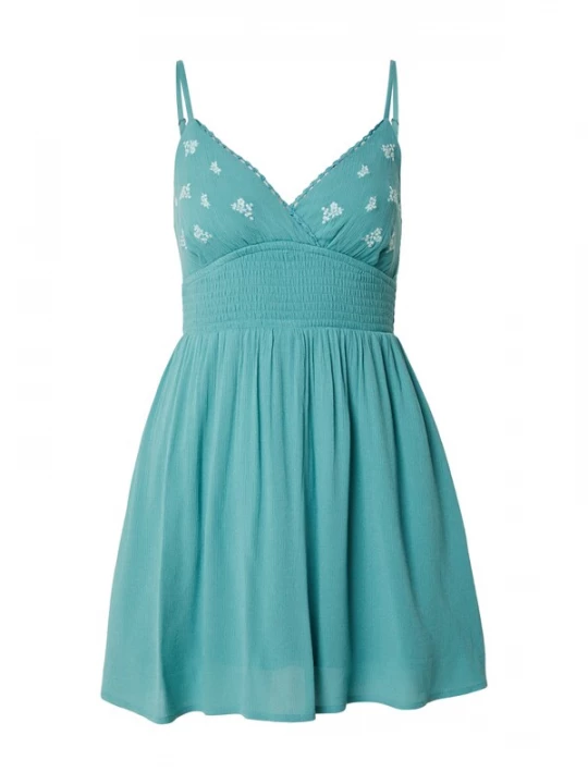 Foto van product HOLLISTER Jurk cyaan blauw / wit