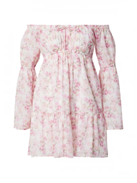 Foto van product HOLLISTER Jurk lichtgroen / rosa / wit