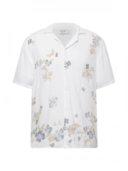 Foto van product HOLLISTER Overhemd duifblauw / lichtbruin / wit