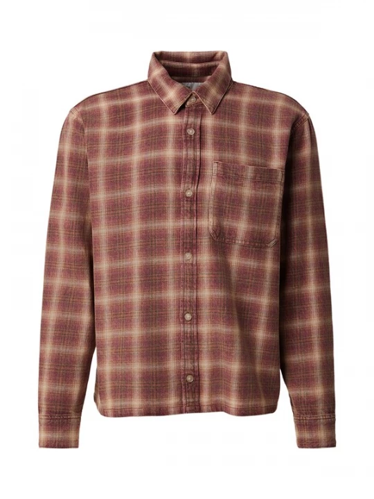 Foto van product HOLLISTER Overhemd lichtbeige / chocoladebruin / roestbruin / wijnrood