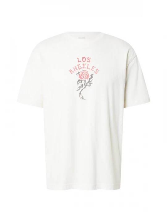 Foto van product HOLLISTER Shirt 'LOVE' ivoor / pastelrood / zwart