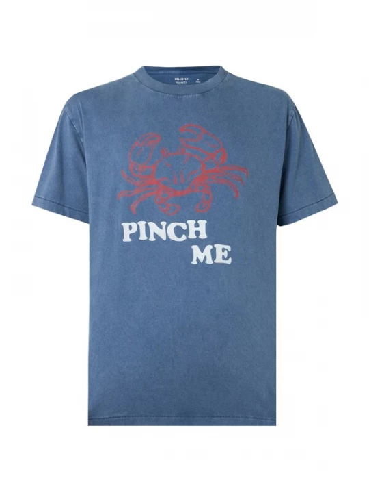 Foto van product HOLLISTER Shirt smoky blue / oranjerood / wit