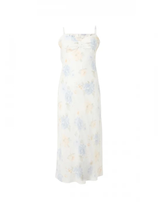 Foto van product HOLLISTER Zomerjurk beige / pastelblauw / wit