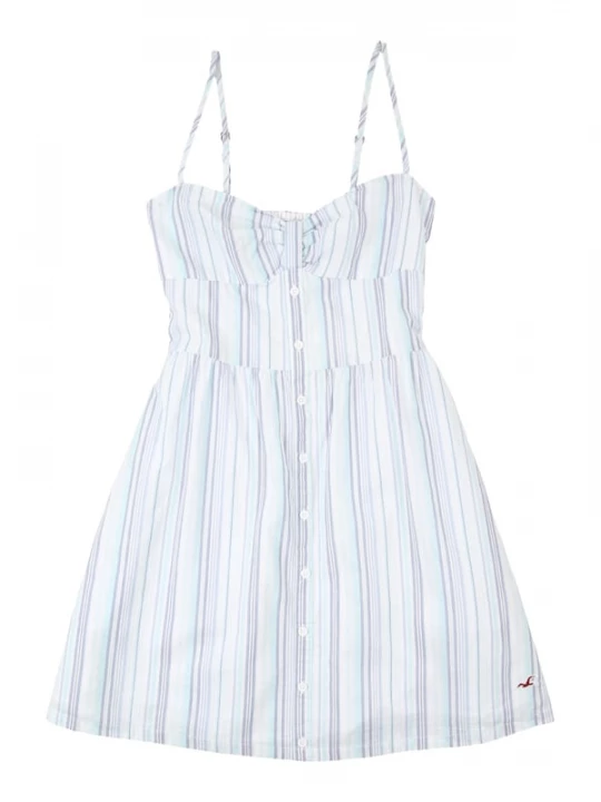 Foto van product HOLLISTER Zomerjurk lichtblauw / donkerblauw / wit