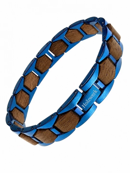 Foto van product Holzwerk Armband 'FUNTENSEE' blauw
