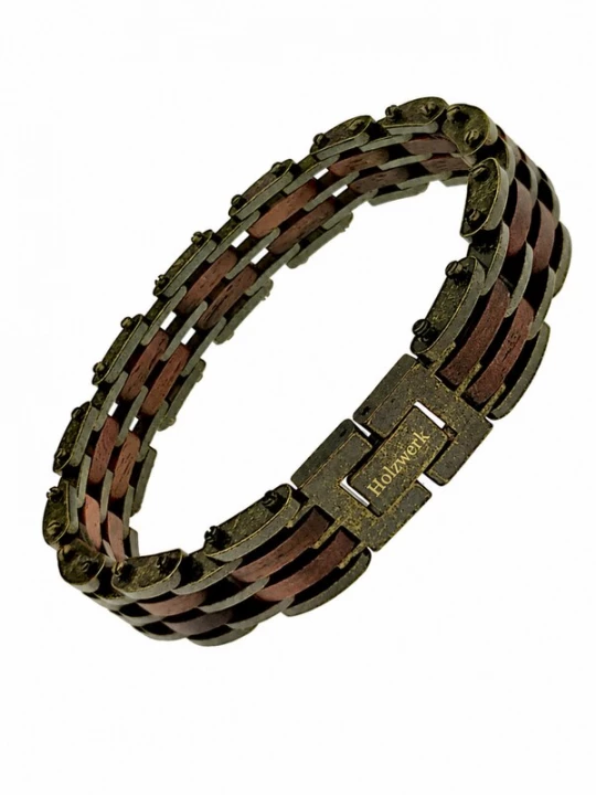 Foto van product Holzwerk Armband 'GOLDSEE' bruin