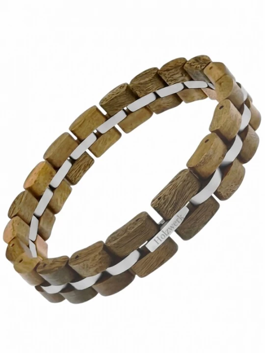 Foto van product Holzwerk Armband 'HANFSEE' olijfgroen