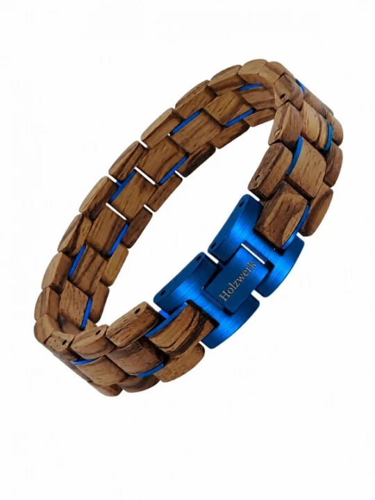 Foto van product Holzwerk Armband 'SUEDSEE' blauw