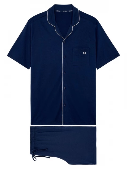 Foto van product HOM Pyjama kort 'Rafael' donkerblauw