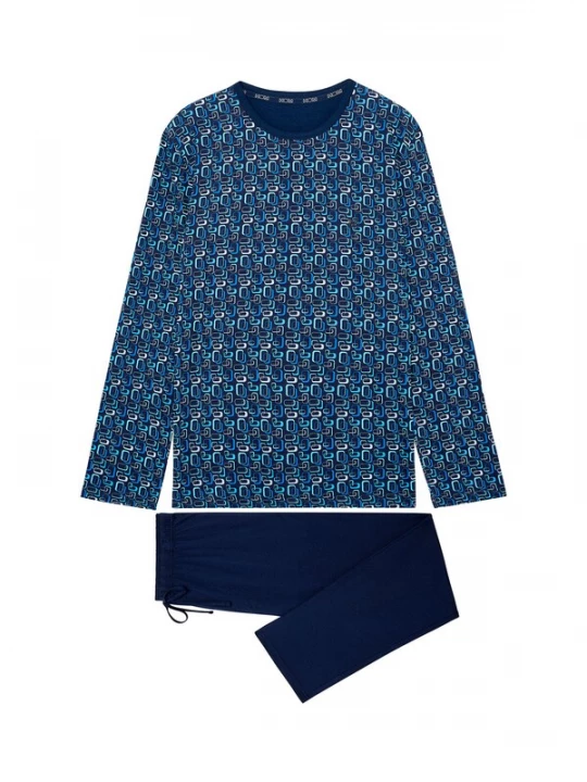 Foto van product HOM Pyjama lang ' Elvis ' blauw