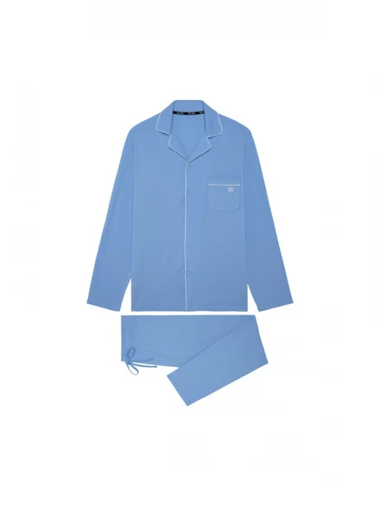 Foto van product HOM Pyjama lang ' Rafael ' lichtblauw