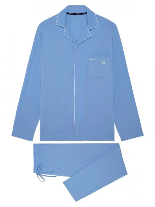 Foto van product HOM Pyjama lang 'Rafael' lichtblauw