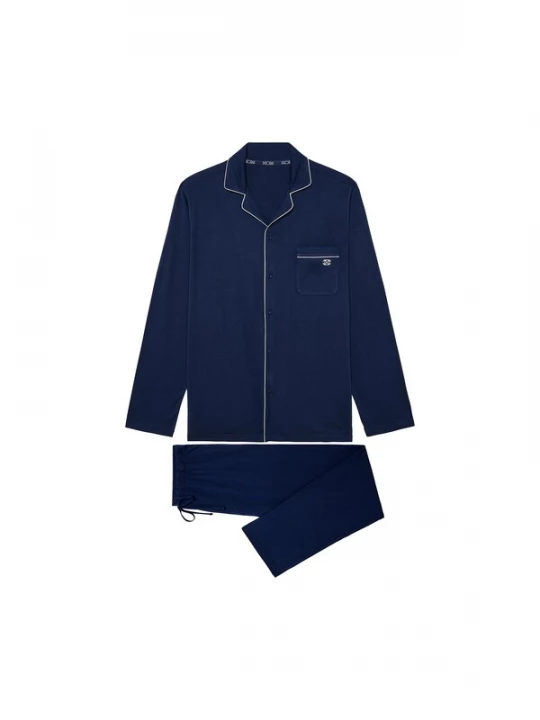 Foto van product HOM Pyjama lang ' Rafael ' navy