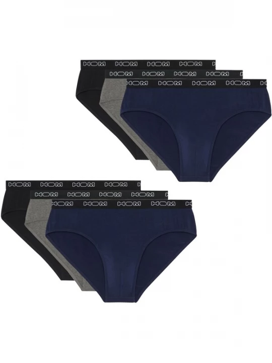 Foto van product HOM Slip 'Boxerlines no.2' navy / grijs gemêleerd / zwart
