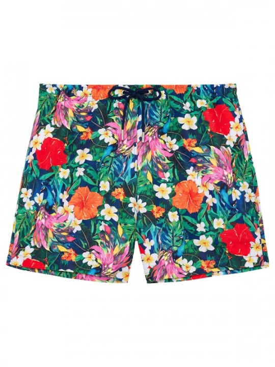 Foto van product HOM Zwemshorts ' Beach Boxer Peacock ' gemengde kleuren