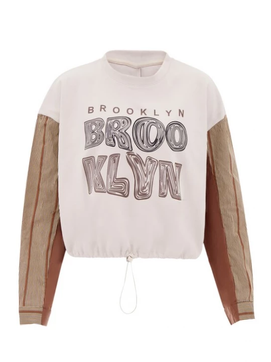 Foto van product HOMEBASE Sweatshirt beige / bruin / zwart / wolwit
