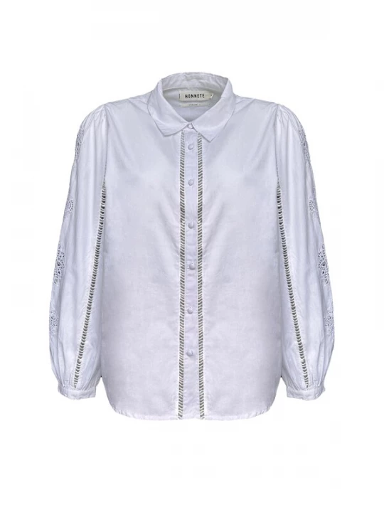 Foto van product Honnête Atelier Blouse 'Ina' wit