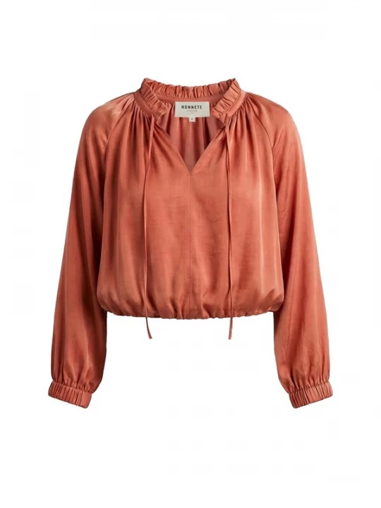 Foto van product Honnête Atelier Blouse 'Jude' roestrood