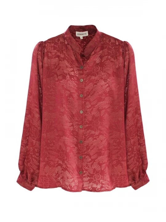 Foto van product Honnête Atelier Blouse 'Quincy' bourgogne